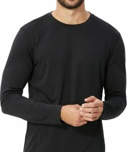 Super.natural Base 175 Maillot à manches longues Homme -Sous-vêtements Soldes supernatural base 175 ls shirt men caviar 1 2