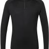 Super.natural Base 230 Chemise à fermeture éclair 1/4 Homme, noir -Sous-vêtements Soldes supernatural base 230 1 4 zip shirt men jet black 1