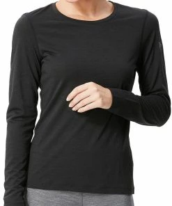 Super.natural Base 175 T-shirts manches longues Femme, bleu -Sous-vêtements Soldes supernatural base ls 175 naiset caviar 1 1