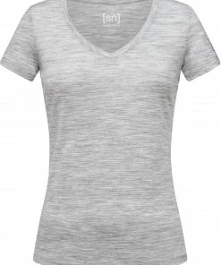 Super.natural BASE V-NECK TEE 140 Femme, blanc