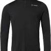 VAUDE Monviso T-Shirt à manches longues demi-zip en laine Homme, noir
