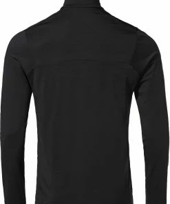 VAUDE Monviso T-Shirt à manches longues demi-zip en laine Homme, noir -Sous-vêtements Soldes vaude monviso wool halfzip ls t shirt men black 2