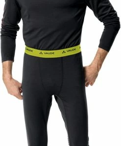 VAUDE Monviso Collants en laine Homme, noir -Sous-vêtements Soldes vaude monviso wool tights men black 5