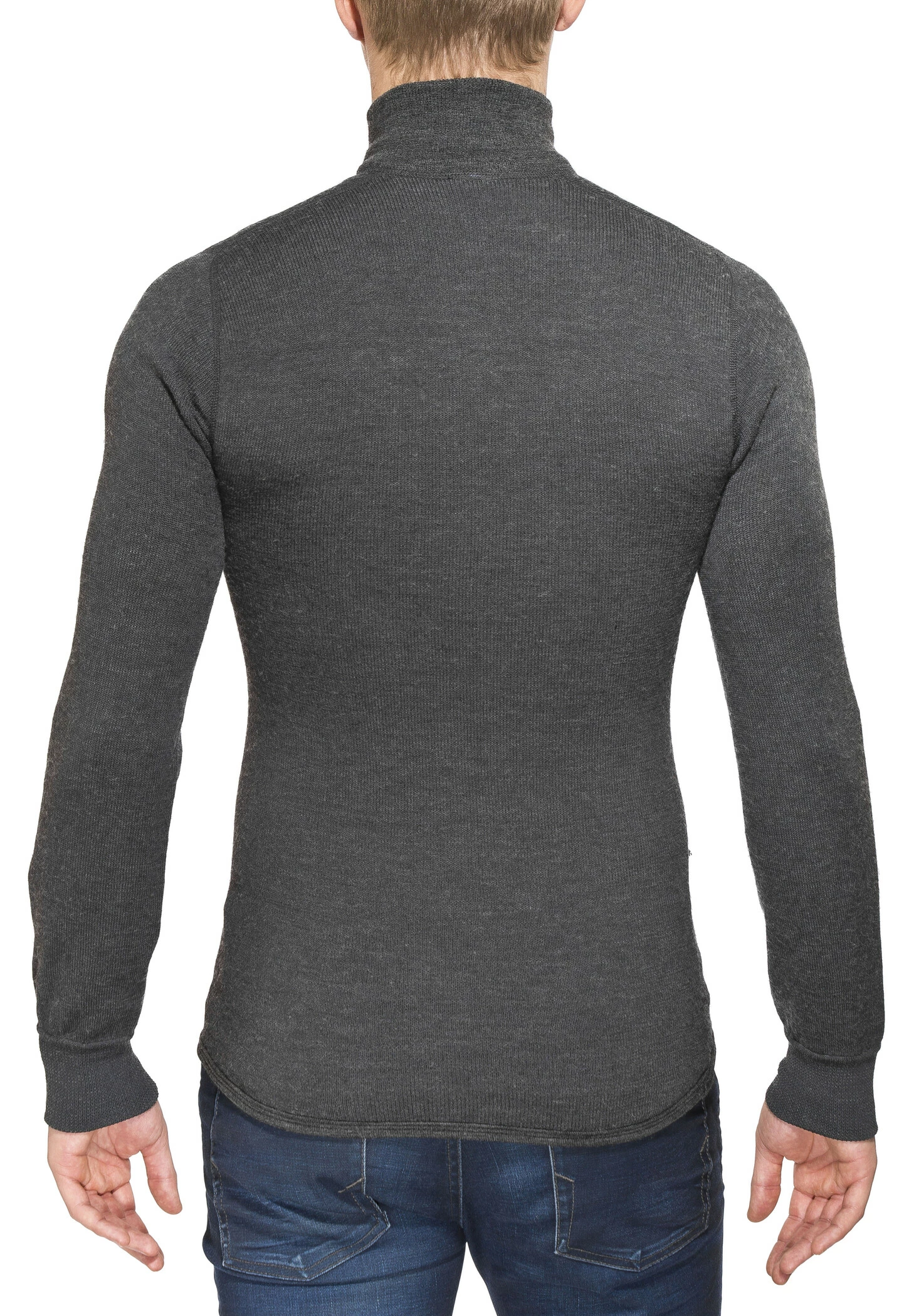 Woolpower 200 Zip Turtleneck, gris 6 Woolpower 200 Zip Turtleneck, gris – Image 4