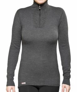 Woolpower 200 Zip Turtleneck, gris 12 Woolpower 200 Zip Turtleneck, gris -Sous-vêtements Soldes woolpower 200 alusvaatteet grey 4 2