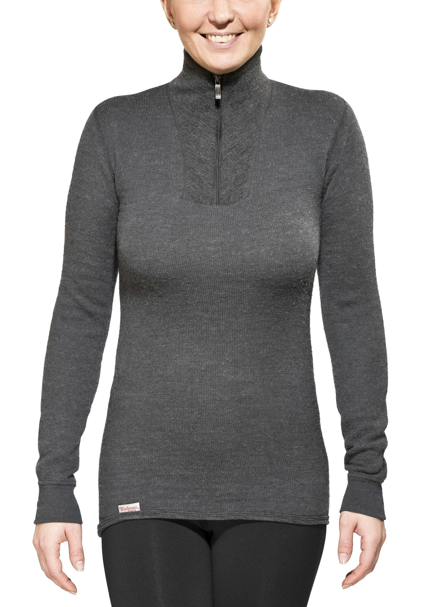 Woolpower 200 Zip Turtleneck, gris 7 Woolpower 200 Zip Turtleneck, gris – Image 5