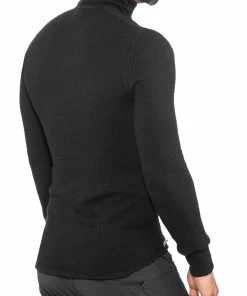 Woolpower 400 Sweat-shirt à col roulé avec demi-zip, bleu -Sous-vêtements Soldes woolpower 400 alusvaatteet black 3 1