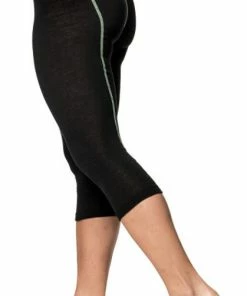 Woolpower Lite Caleçon long jambes 3/4 Femme, noir -Sous-vêtements Soldes woolpower lite 3 4 long johns women black 2