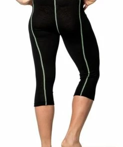 Woolpower Lite Caleçon long jambes 3/4 Femme, noir -Sous-vêtements Soldes woolpower lite 3 4 long johns women black 3