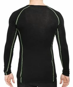 Woolpower Lite T-shirt manches longues à col ras-du-cou, olive -Sous-vêtements Soldes woolpower lite alusvaatteet black 3 3