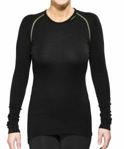 Woolpower Lite T-shirt manches longues à col ras-du-cou, olive -Sous-vêtements Soldes woolpower lite alusvaatteet black 4 3