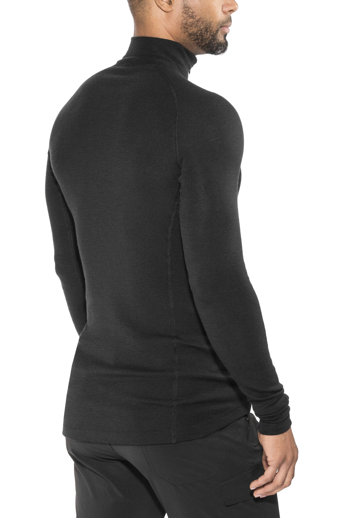 Woolpower Lite Sweat-shirt à col roulé avec demi-zip, noir 5 Woolpower Lite Sweat-shirt à col roulé avec demi-zip, noir – Image 3