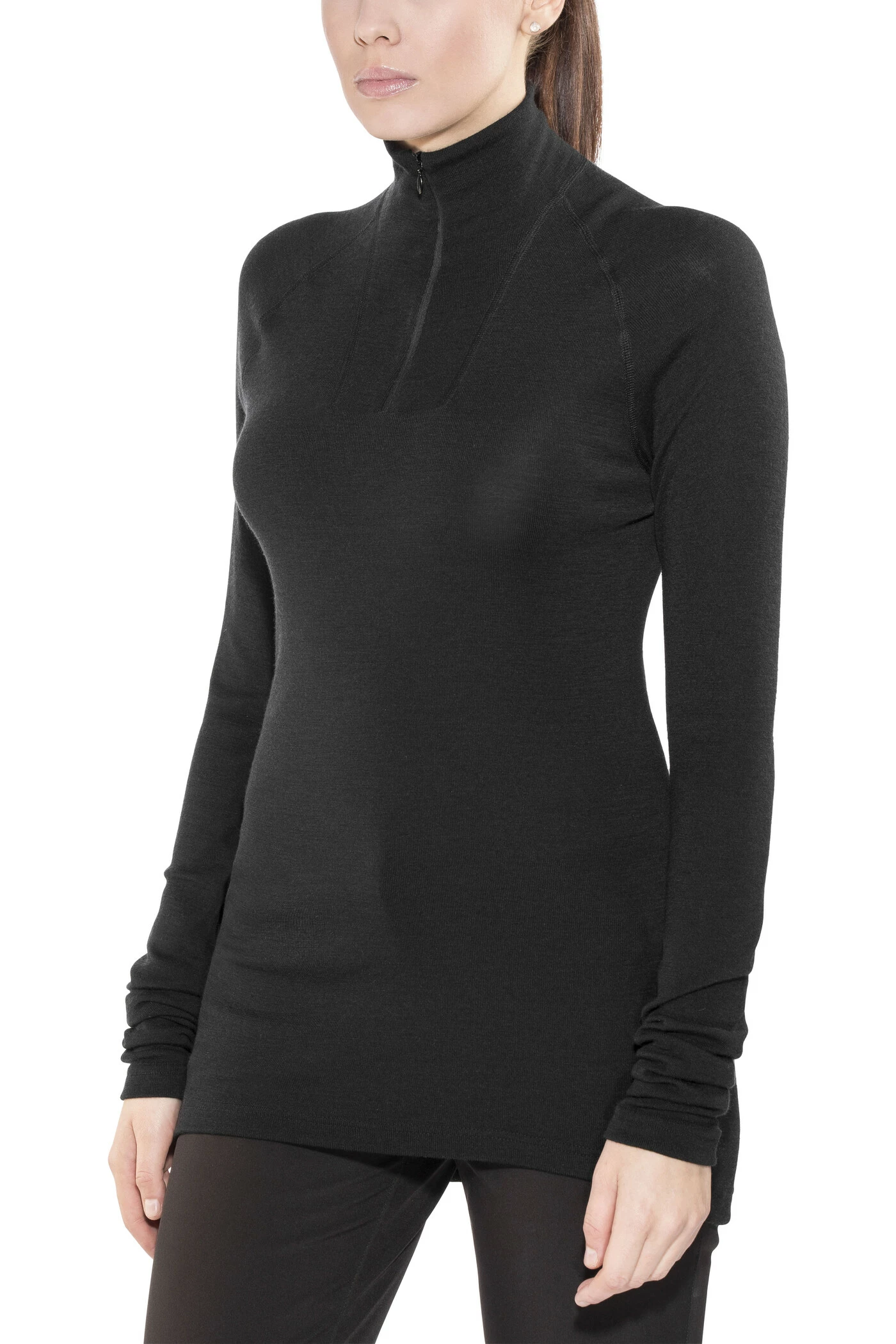 Woolpower Lite Sweat-shirt à col roulé avec demi-zip, noir 6 Woolpower Lite Sweat-shirt à col roulé avec demi-zip, noir – Image 4