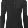 Woolpower Lite Sweat-shirt à col roulé avec demi-zip, noir