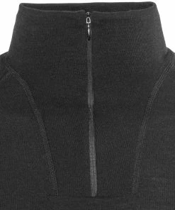 Woolpower Lite Sweat-shirt à col roulé avec demi-zip, noir 11 Woolpower Lite Sweat-shirt à col roulé avec demi-zip, noir -Sous-vêtements Soldes woolpower lite zip turtleneck unisex black 5